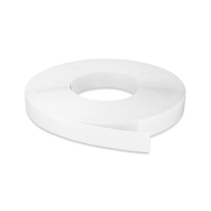 LEAFLEX White Edge Banding 3/4 inch x 100 ft Melamine Iron On Adhesive Edging Cabinet Repair Laminate Shelf Board Countertop Furniture Strip Wood Veneer Tape Trim Peel Stick Cabinet Molding Vinyl PVC Iron - Image 1